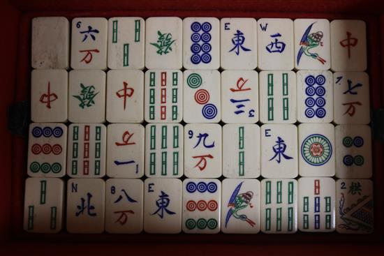 A Mah jong set